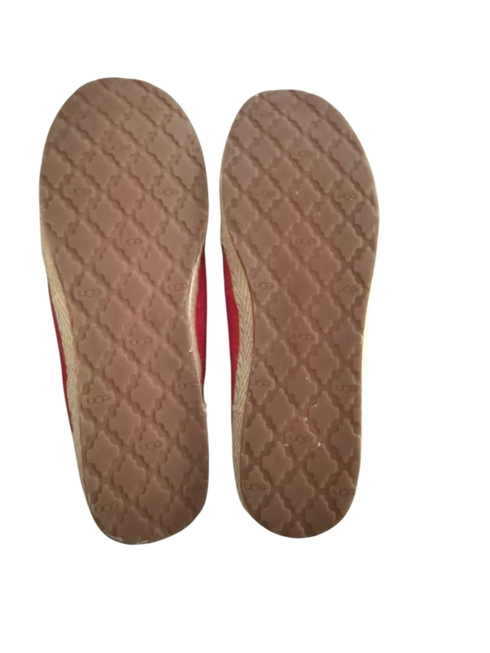 UGG Australia Coral Canvas Ballet Flats Espadrille Slip On Shoes Size 9 Coastal